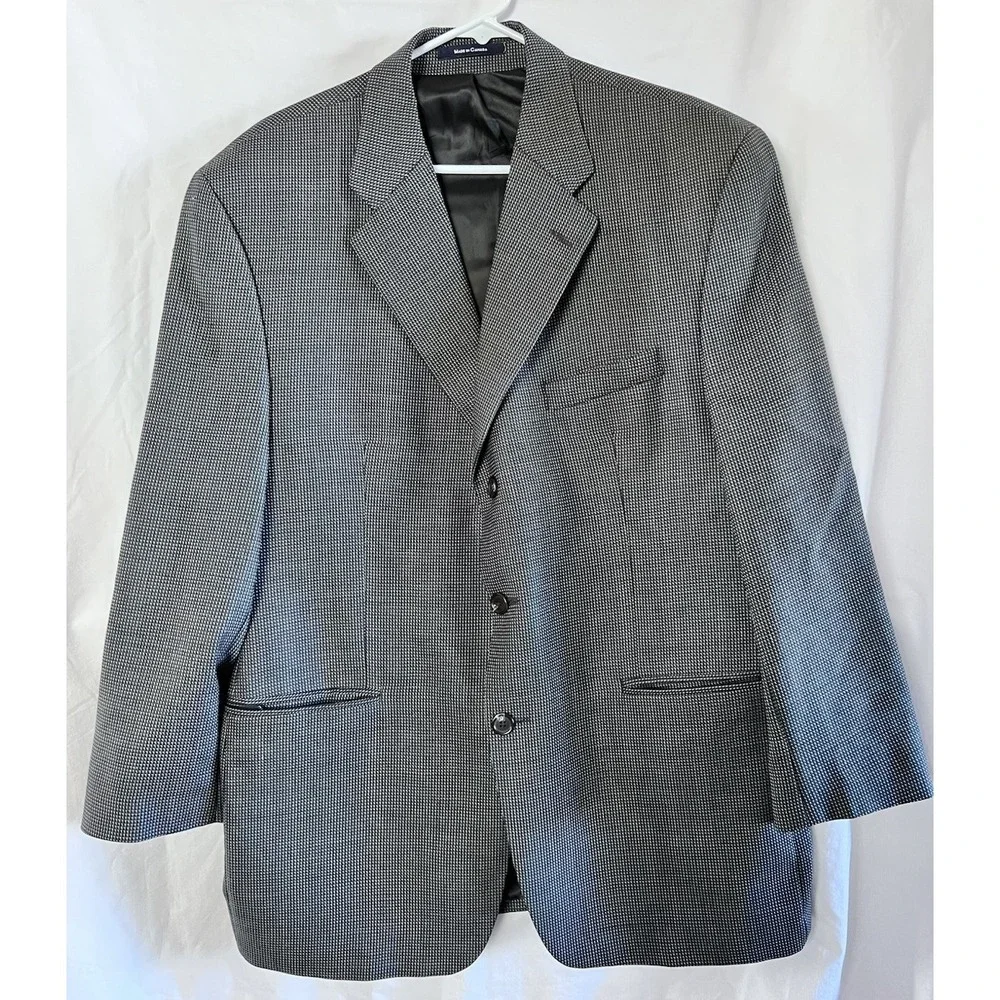 Ralph Lauren Sports Coat Men's Size 44R Olive Wool‎ Honeycomb Suit Blazer